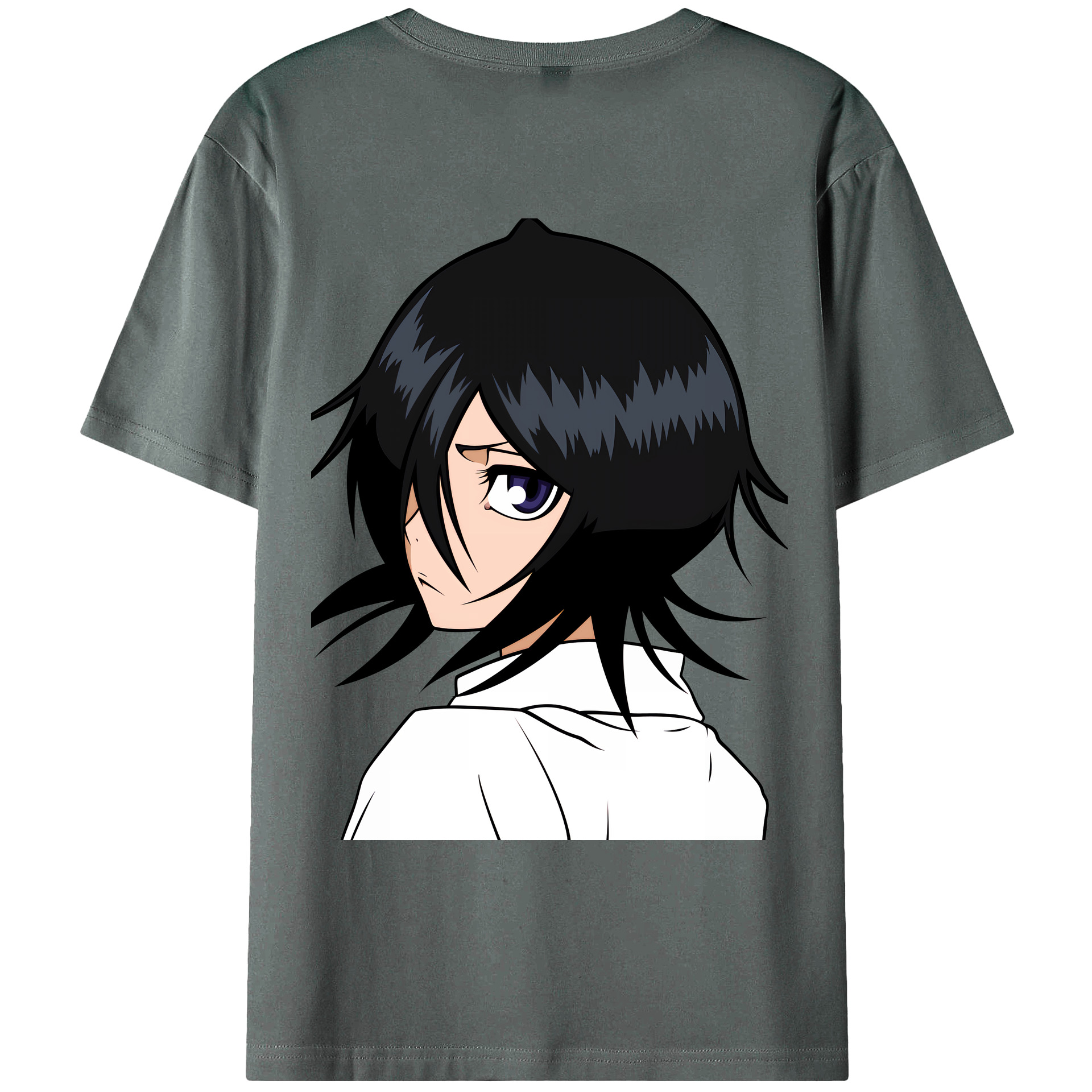 （画像用） ブリーチ 朽木ルキア BLEACH Kuchiki Rukia 綿100％ メンズ半袖Tシャツ（バックプリント） 通気性